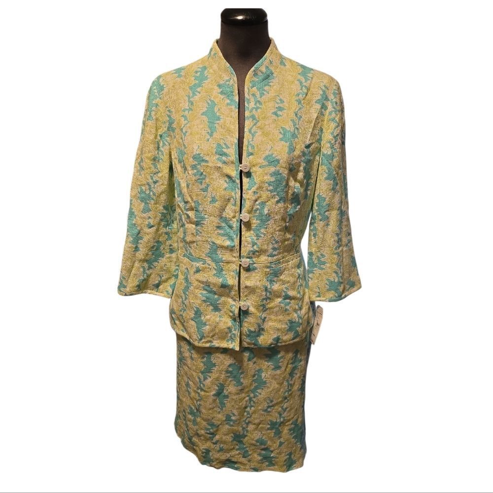 NWT VINTAGE PENDLETON SKIRT SUIT "MIAMI MIX" JACKET SZ.M SKIRT SZ. 8